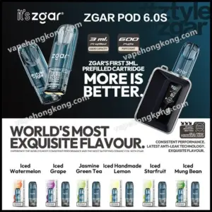 Zgar 6.0s Vape Pods (RELX Gen 4, 5, 6 Compatible) (3ml Single Pod) (Multiple Series) (Promo: Buy 9 Pods, Get 1 Zgar Nex Device Free)