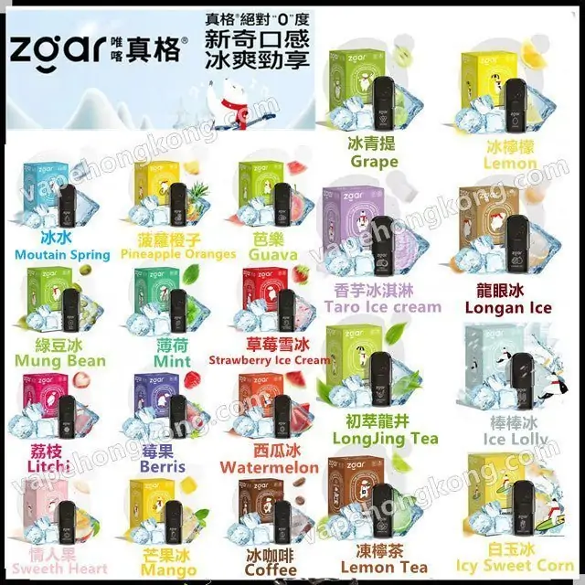 01 Zgar 5.0 Polar Bear Absolute Zero Series Pods (Relx 4/5/6 Gen Compatible) | 3-Pack - Image 1