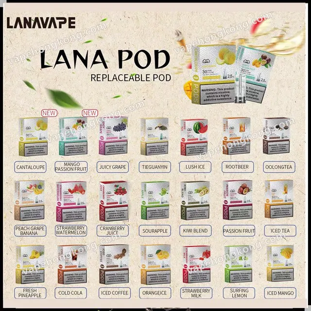 01 LANA Transparent Light-Up Gen 1 Pods (Relx Gen 1 Compatible) (Multiple Flavors) (1 Box x 3 Pods) (Promo: Buy 10 Boxes, Get 1 LANA Device Free) - Image 1