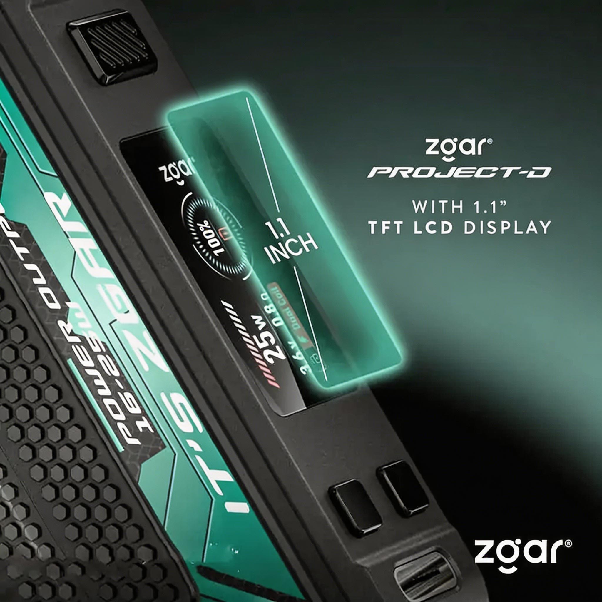 ZGAR PROJECT-D Pod System (15000 Puffs) (700mAh) (Adjustable 11W/25W Output) (MTL & DTL Dual Mode) (Promo: Buy 5 Packs, Get 1 Free Device) detail image 1