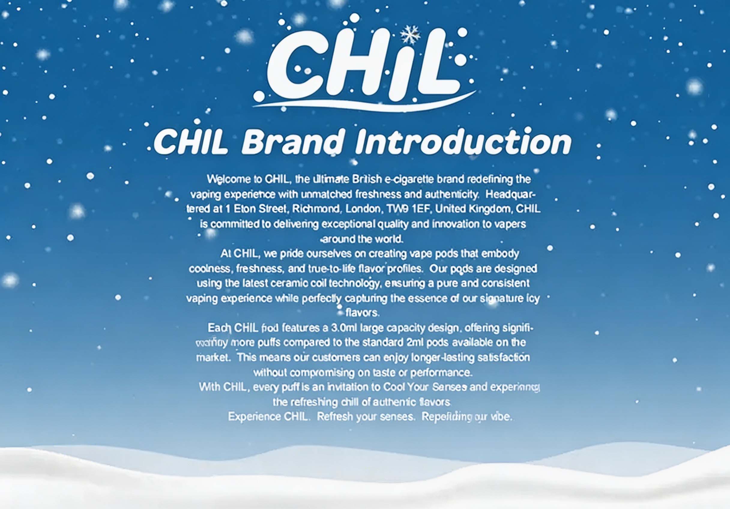 Chil Vape Pods (UK-Made) (Compatible with Relx Gen 4, 5, 6) (Single Pod) (3.0ML Capacity) (Extreme Ice Series) detail image 1