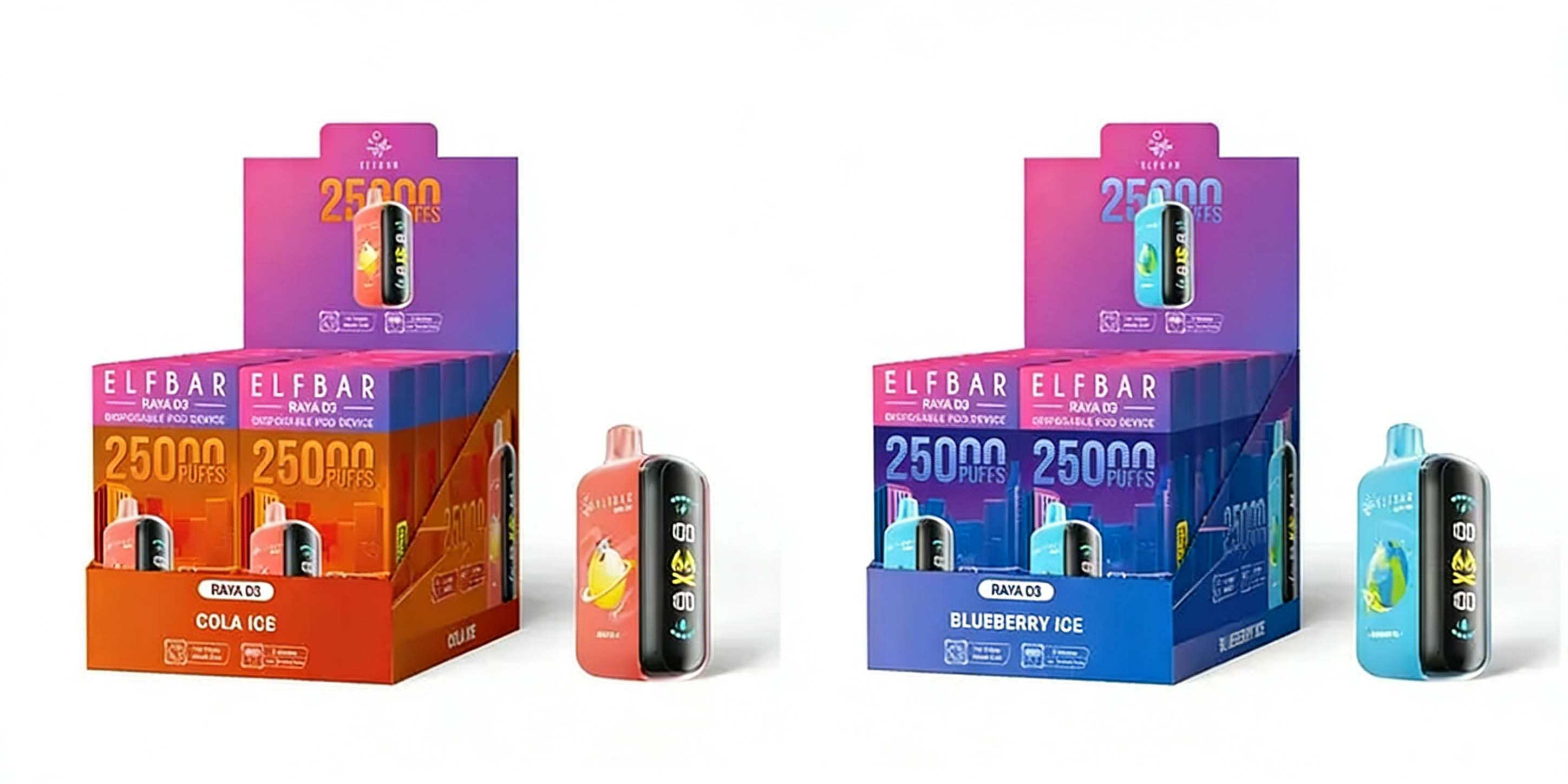 Elfbar Raya D3 25000 Puffs Disposable Vape (3 Power Modes) (850mAh) (Rechargeable) (Promo: Buy 5 Get 1 Free, Buy 10 Get 3 Free) detail image 1