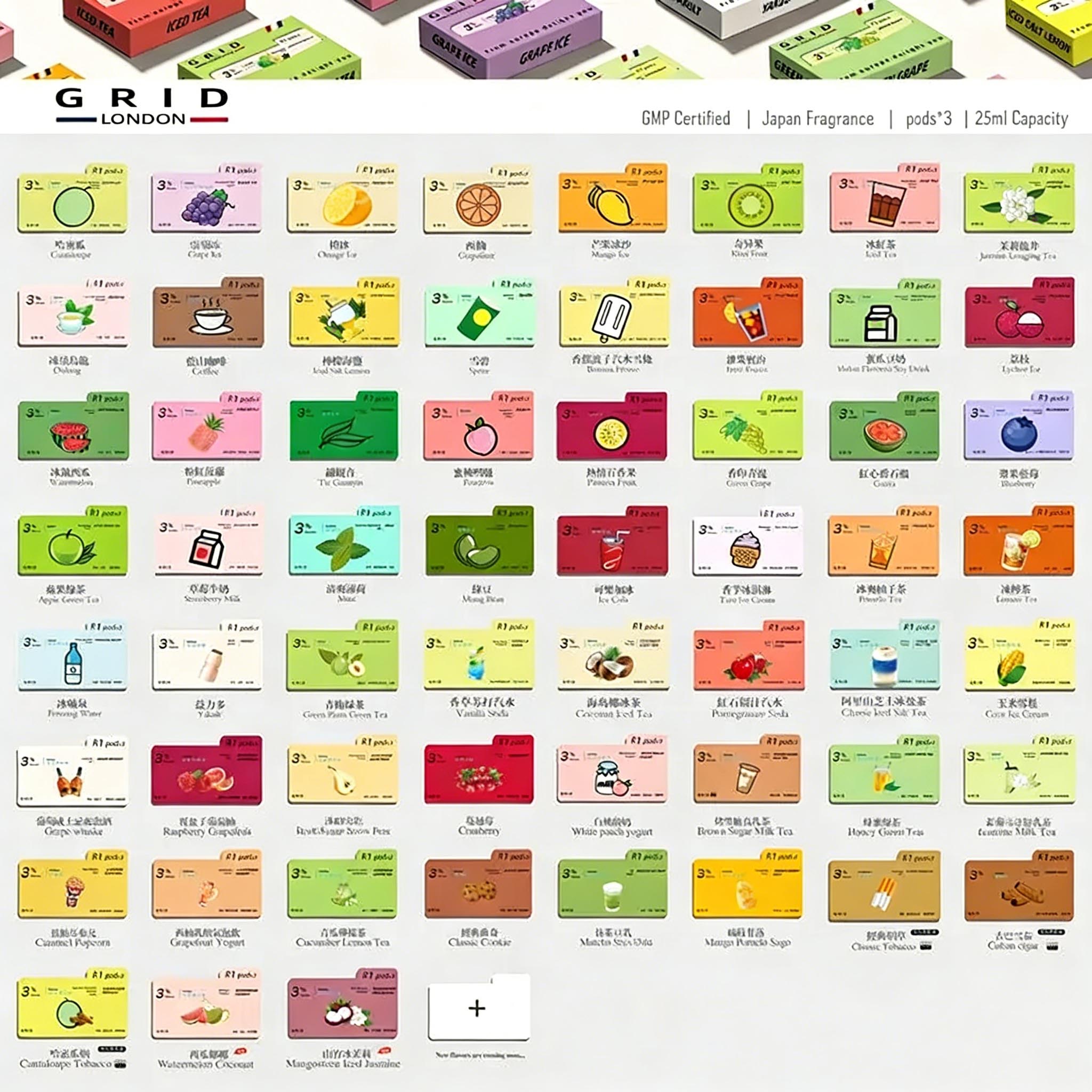 GRID Pods (3 Pods Pack @ 600 Puffs) 1st Gen (Buy 15 Boxes, Get 1 Free GRID Device) detail image 1