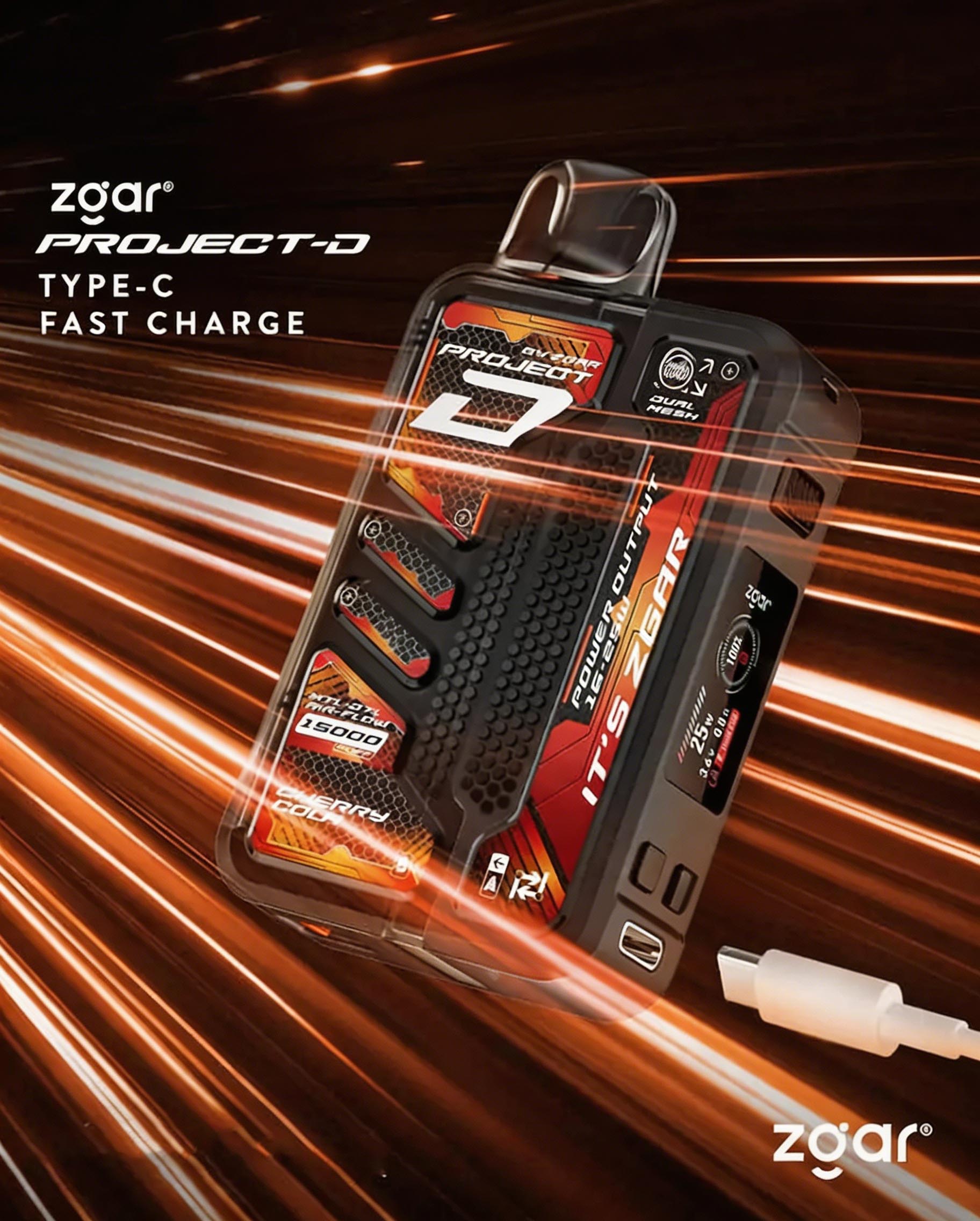 ZGAR PROJECT-D Pod System (15000 Puffs) (700mAh) (Adjustable 11W/25W Output) (MTL & DTL Dual Mode) (Promo: Buy 5 Packs, Get 1 Free Device) detail image 2