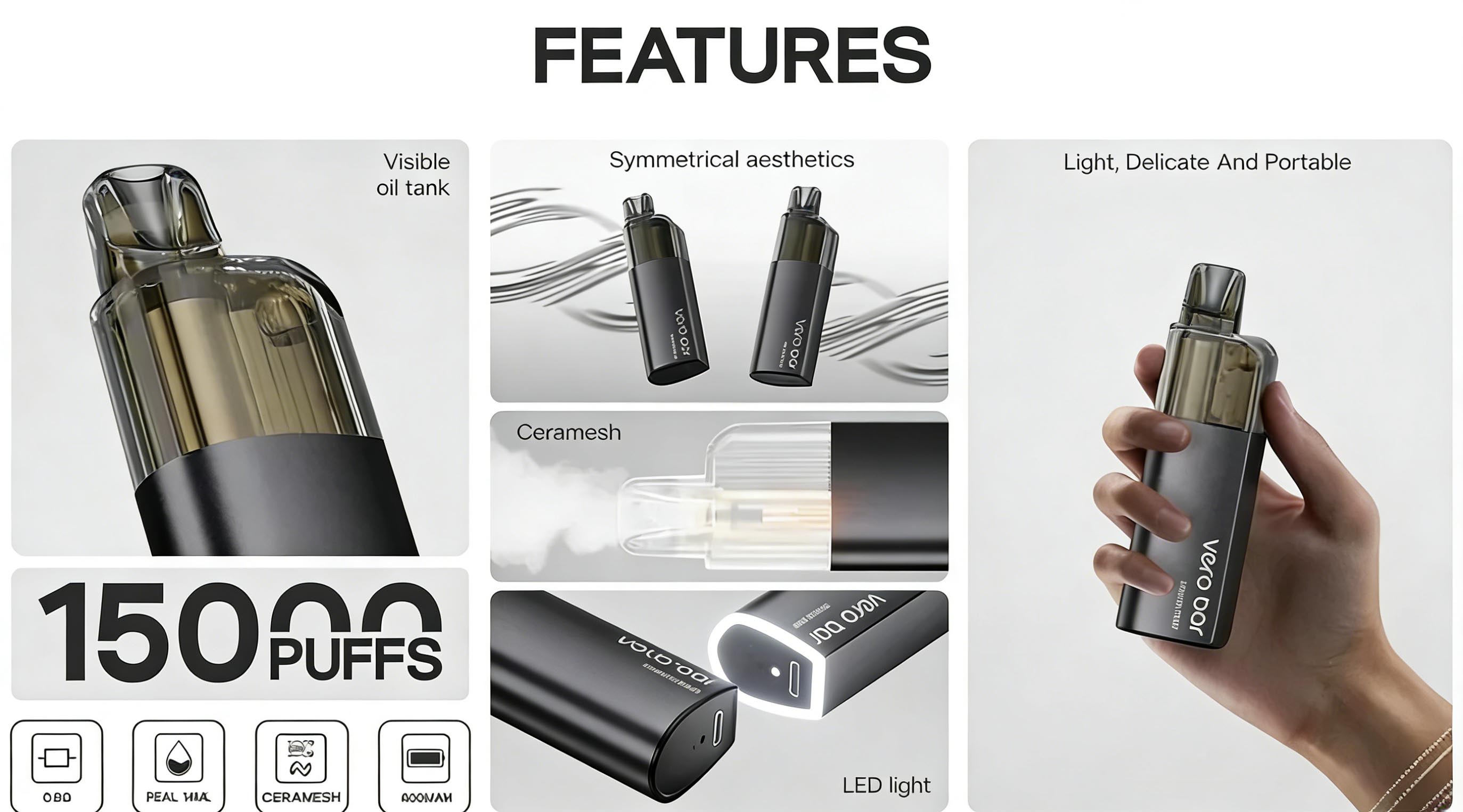 VERO Bar Disposable Vape (15K Puffs) - Promo: Buy 5 Get 1 Free, Buy 10 Get 3 Free detail image 4