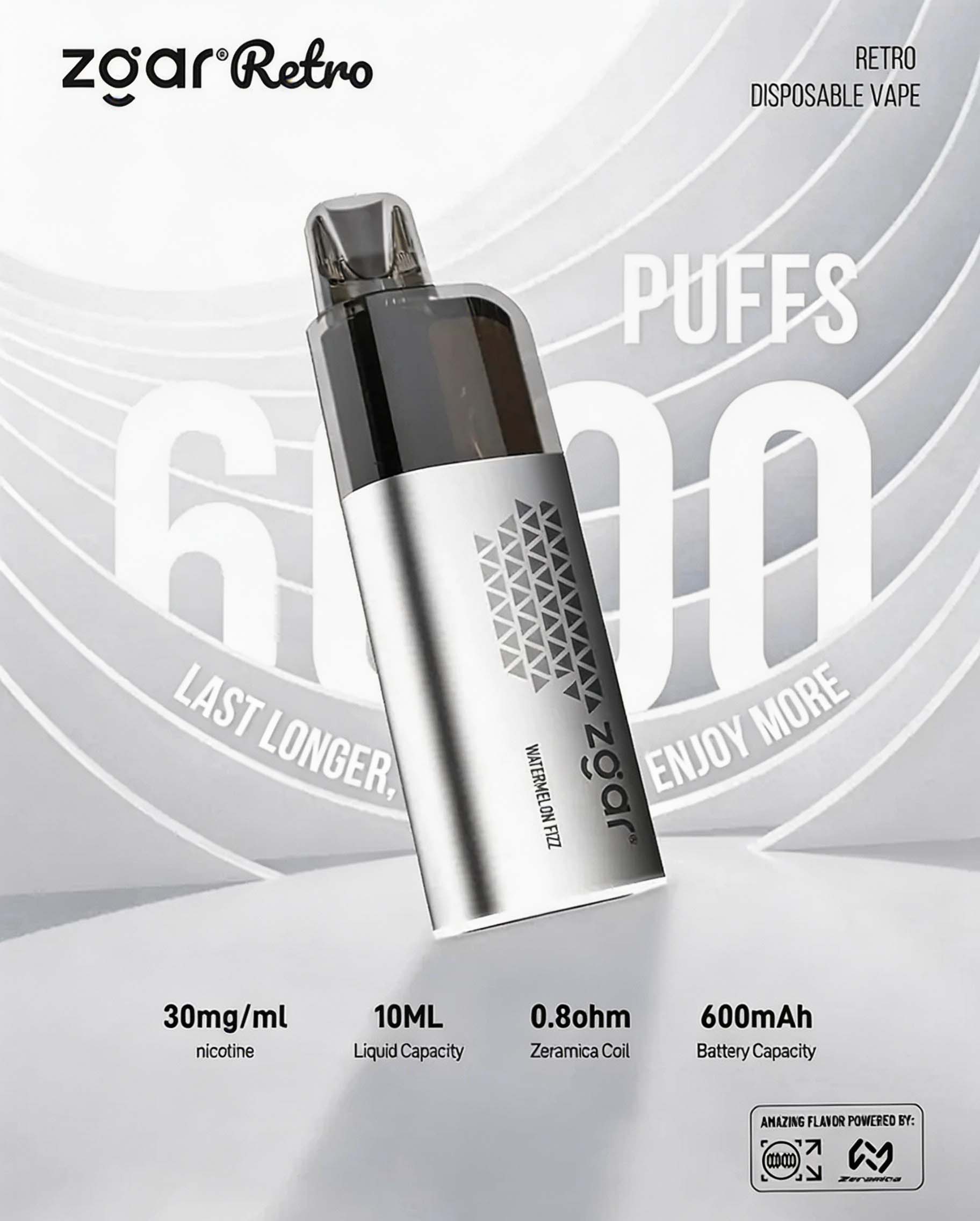 Zgar RETRO-6000 Disposable Vape (6,000 Puffs) (650mAh) (Promo: Buy 5 Get 1 Free, Buy 10 Get 3 Free) detail image 5