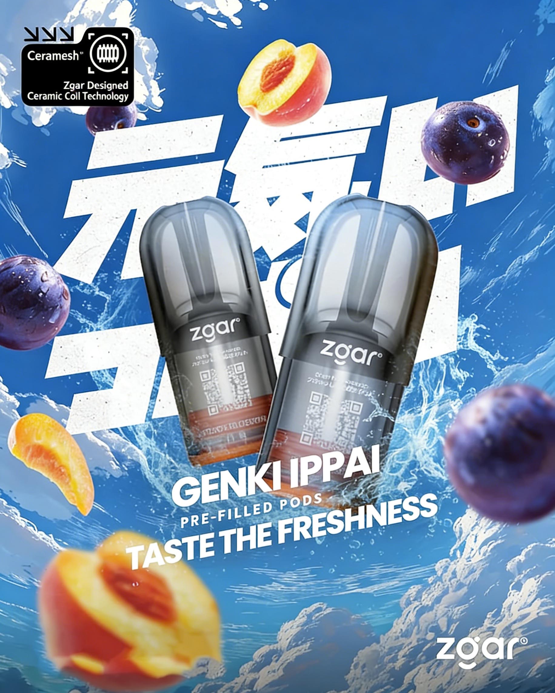 ZGAR GENKI IPPAI 6.0e Pods (Relx 4-6 Gen Compatible) (2 Pods/Pack) (Promo: Buy 5 Packs, Get 1 Free Zgar Nex Device) detail image 7