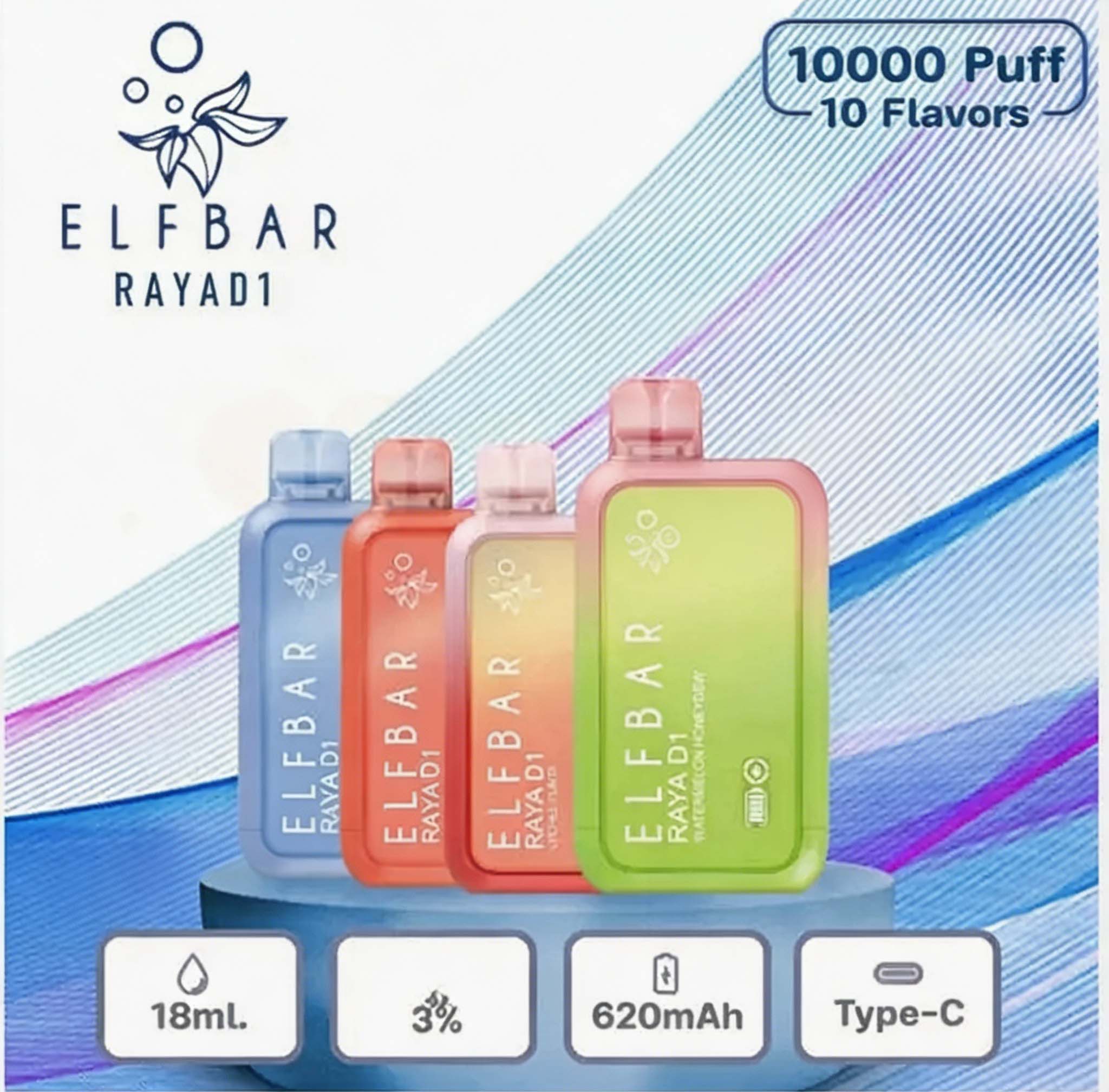 ELFBAR RAYA D1 Disposable Vape – 10000 Puffs, 18ml, Battery & E-Liquid Indicator (Promo: Buy 5 Get 1 Free, Buy 10 Get 3 Free) detail image 9