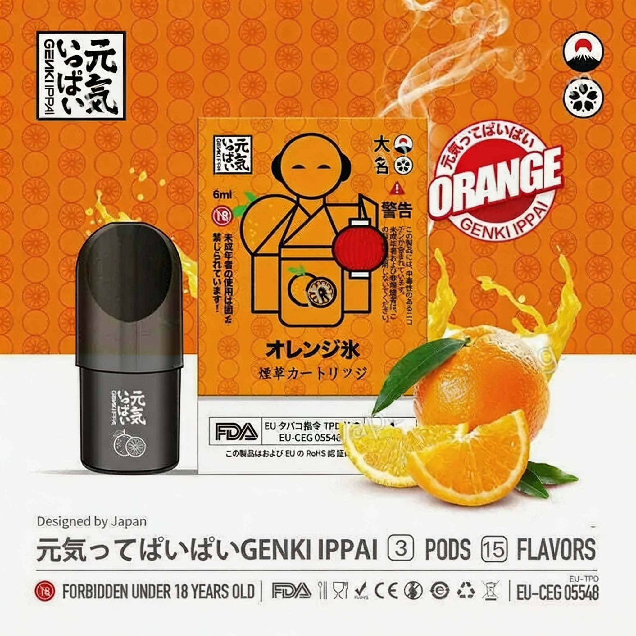 Genki Ippai Pods 5th Gen Edition (Japanese Brand) - Relx 4th/5th Gen Compatible (3 Pods/Pack, Multi-Flavors) detail image 10