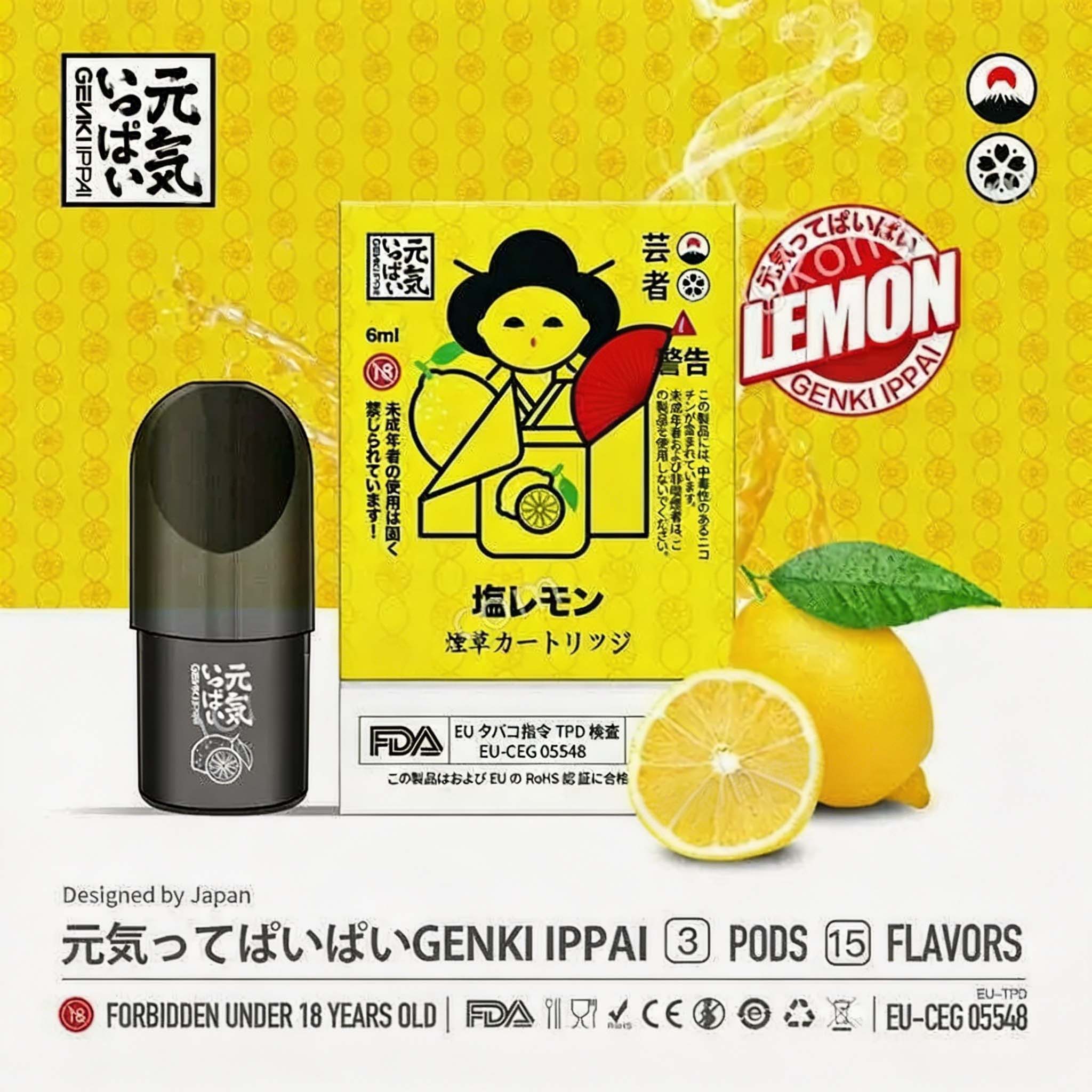 Genki Ippai Pods 5th Gen Edition (Japanese Brand) - Relx 4th/5th Gen Compatible (3 Pods/Pack, Multi-Flavors) detail image 17