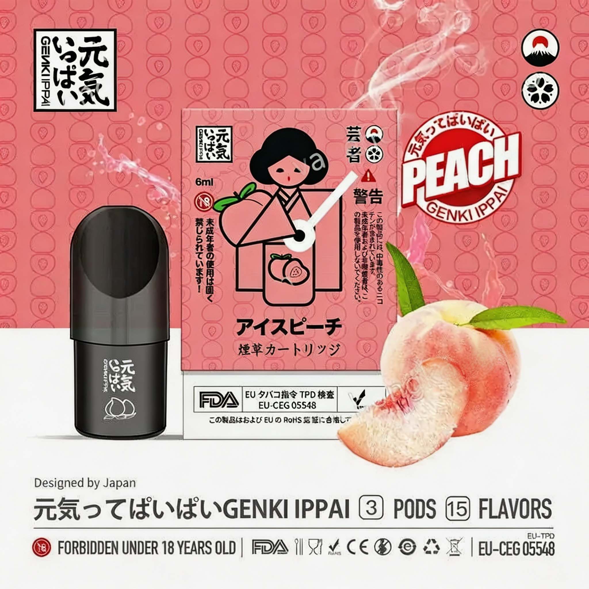 Genki Ippai Pods 5th Gen Edition (Japanese Brand) - Relx 4th/5th Gen Compatible (3 Pods/Pack, Multi-Flavors) detail image 25