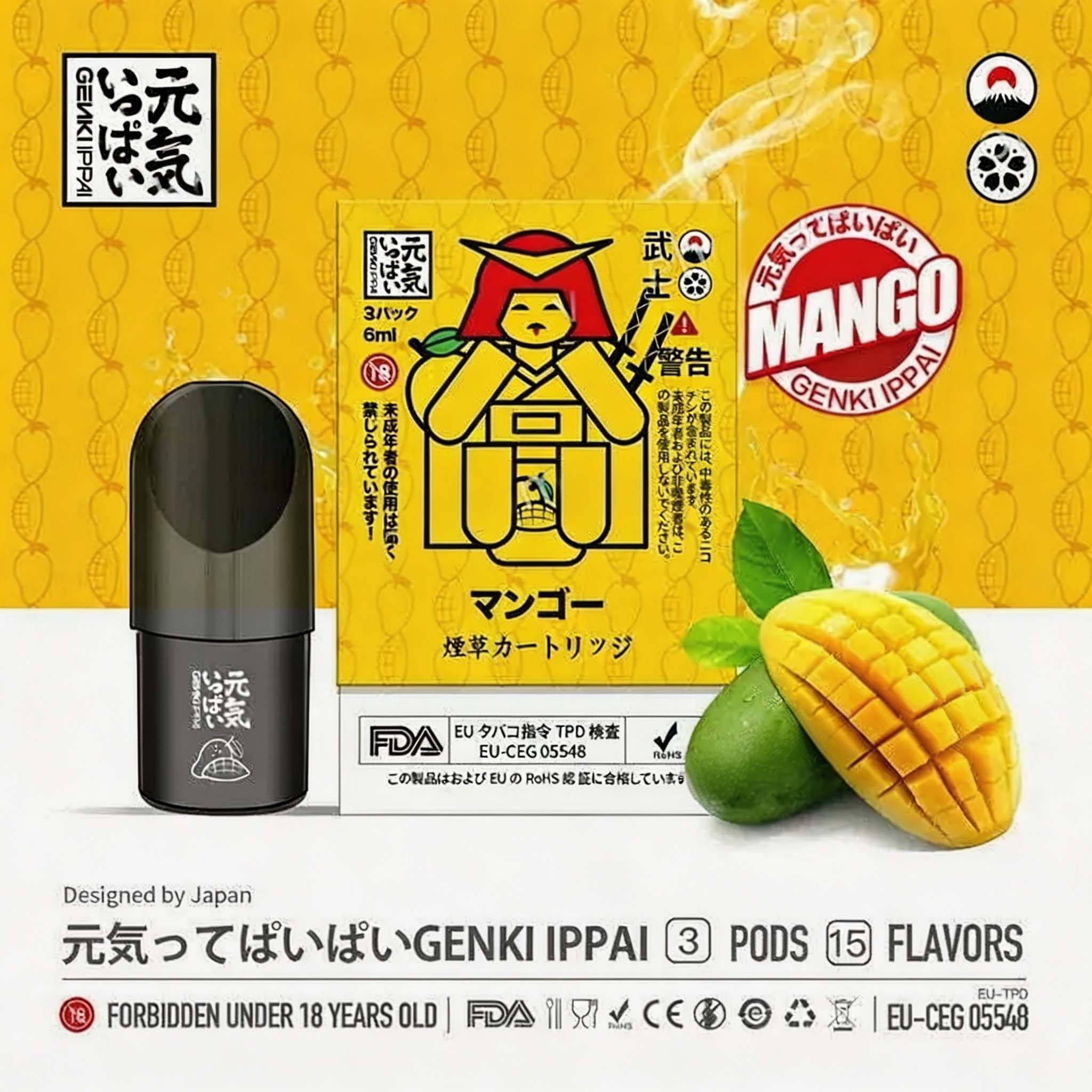 Genki Ippai Pods 5th Gen Edition (Japanese Brand) - Relx 4th/5th Gen Compatible (3 Pods/Pack, Multi-Flavors) detail image 26