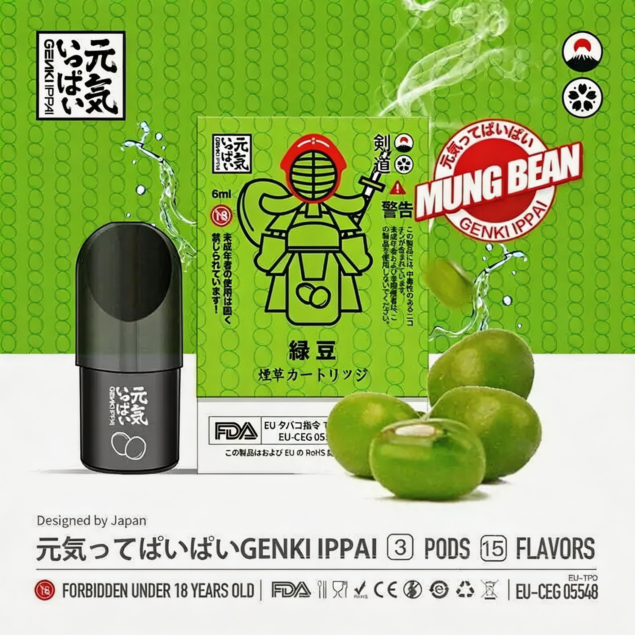 Genki Ippai Pods 5th Gen Edition (Japanese Brand) - Relx 4th/5th Gen Compatible (3 Pods/Pack, Multi-Flavors) detail image 29